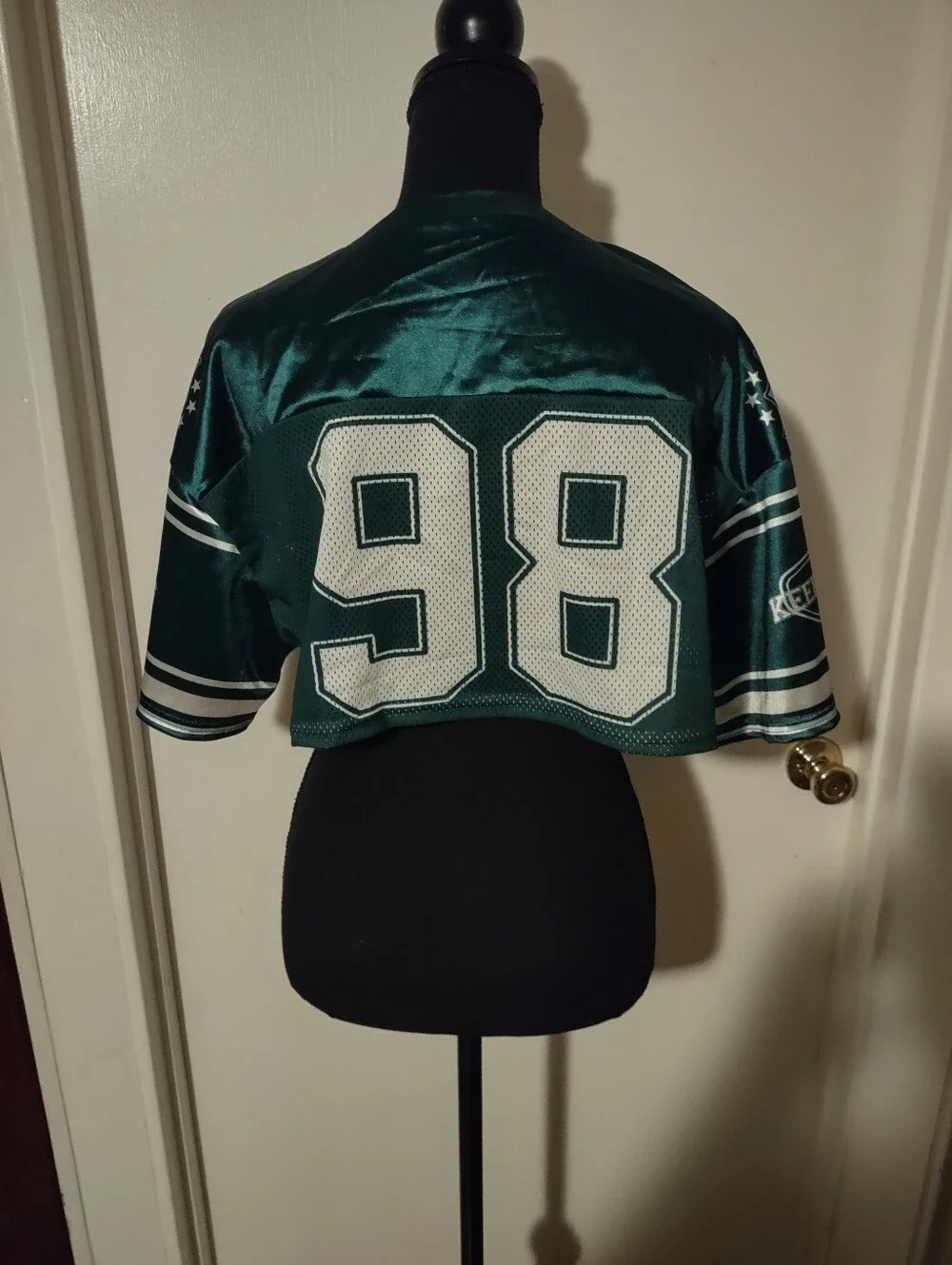 Y2K Streetwear Green Football Crop Jersey
